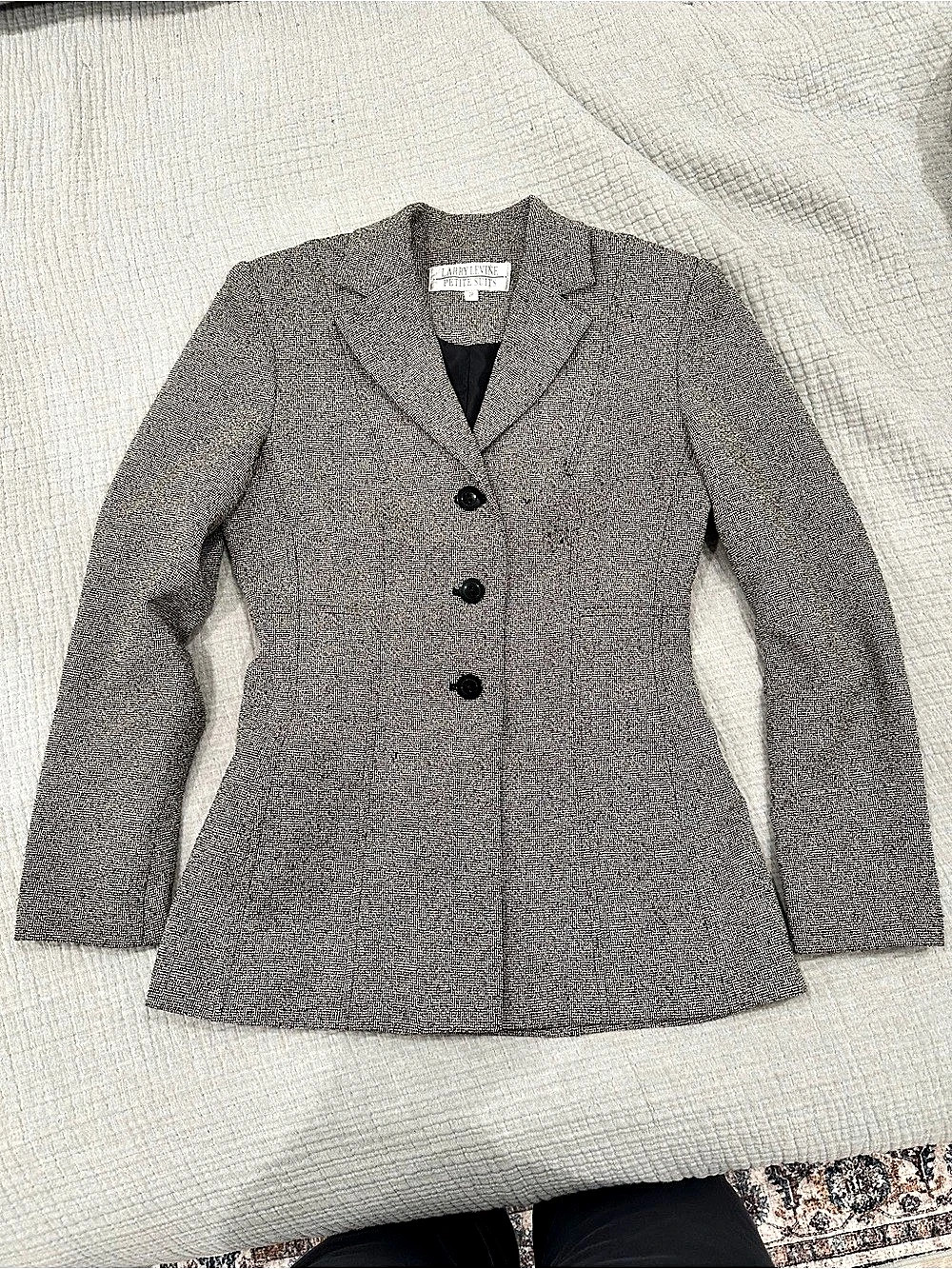 Larry Levine black and white blazer